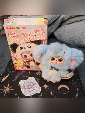 Baby Three Mini Animal World Plush Blind Box. Dodo the elephant special eyes.